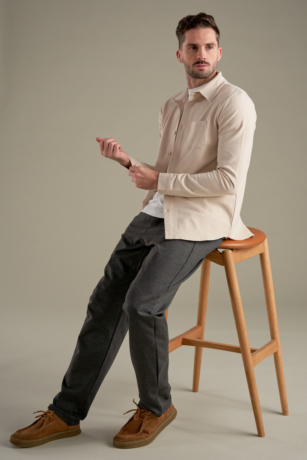 Performance Viršutiniai marškinėliai - Smėlio spalvos