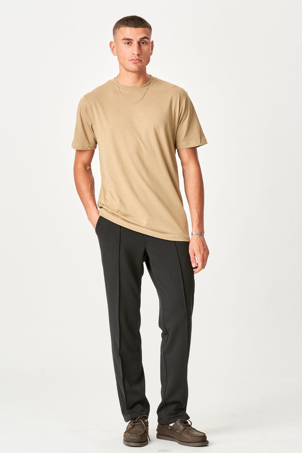 Negabaritiniai marškinėliai - smėlis