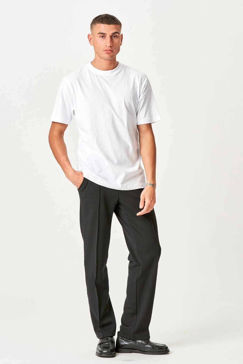 Negabaritiniai marškinėliai - balti