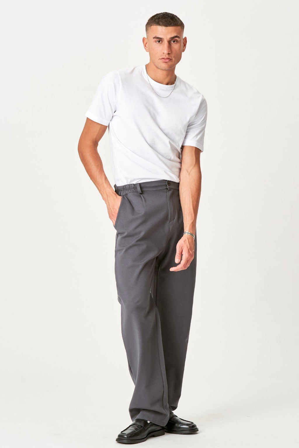 Suit Pants Loose - Steel Grey