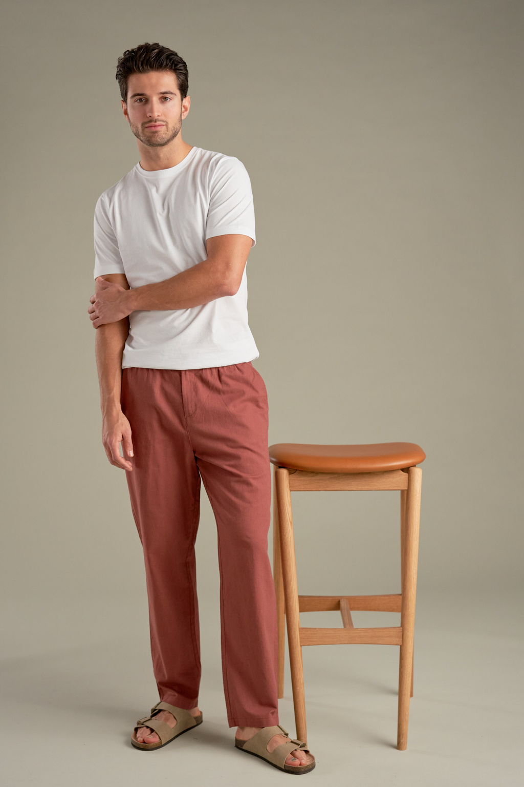 Lininiai Pants - Terakota