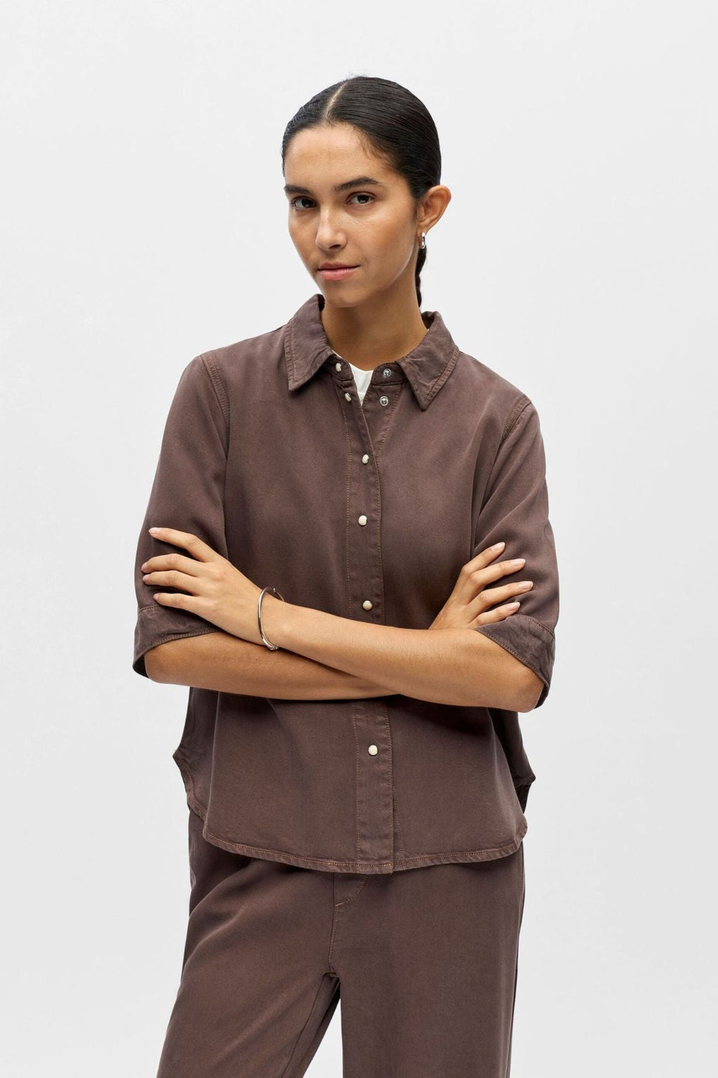 Frame Denim Top - Seal Brown