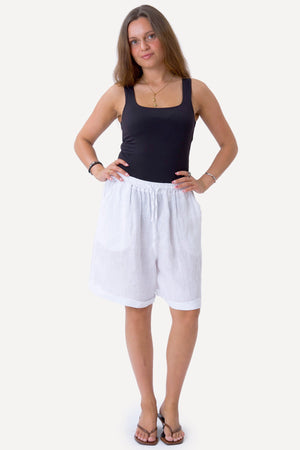 Linen Shorts - White