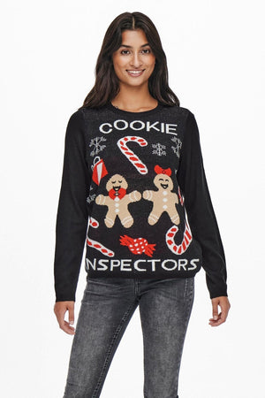 Džiaugsmo kalėdinis megztas - juodas