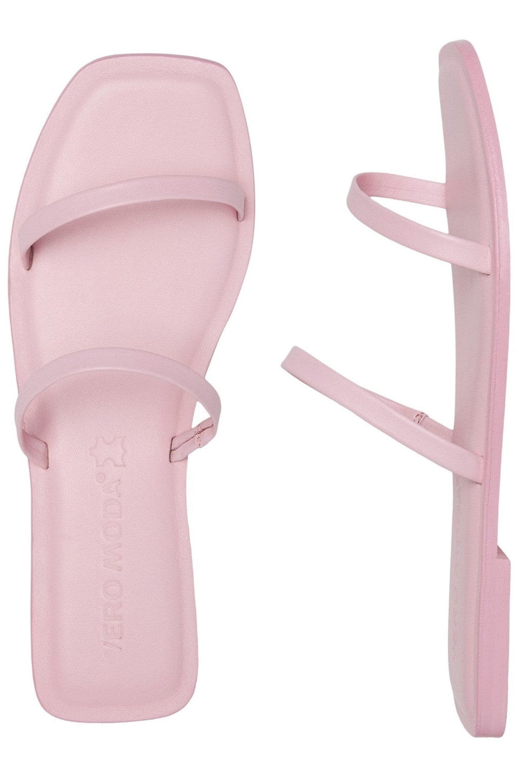 Odiniai sandalai - rožinis šaukštas