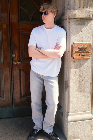 Noah baise tinkami džinsai - pilkas džinsinis audinys