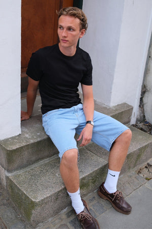 Džinsinis Shorts Laisva - šviesiai mėlyna