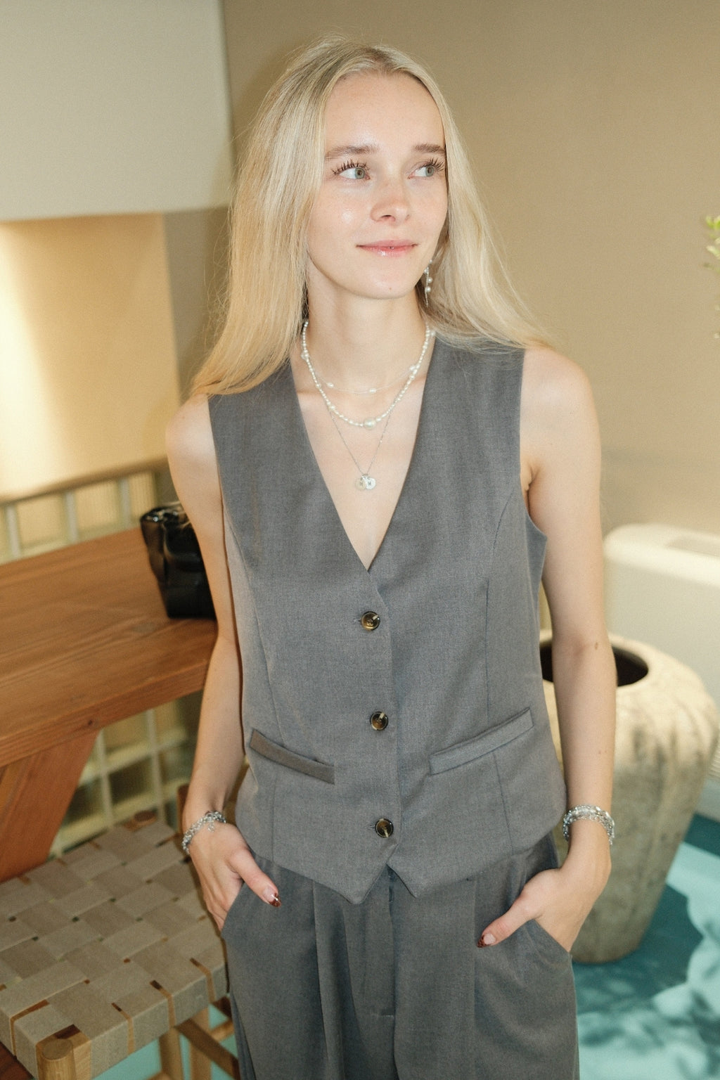 Nadia liemenė ir pants (Tamsiai pilka) - pakuotės sandoris