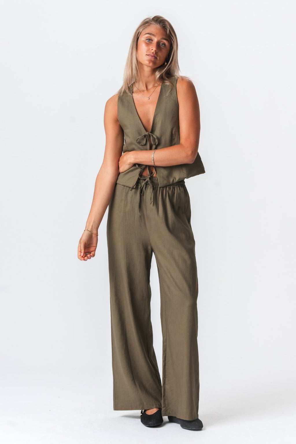 Linen Pants - Green