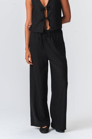 Linen Pants - Black