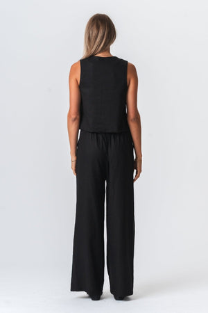 Linen Pants - Black