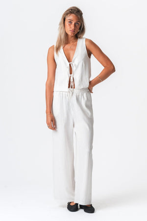 Lininė liemenė - balta