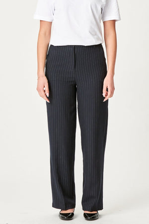 Classic Suit Pants - Navy Pinstripe