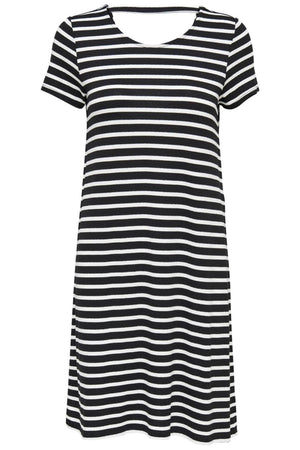 Loose dress with back details - Black cloud dancer