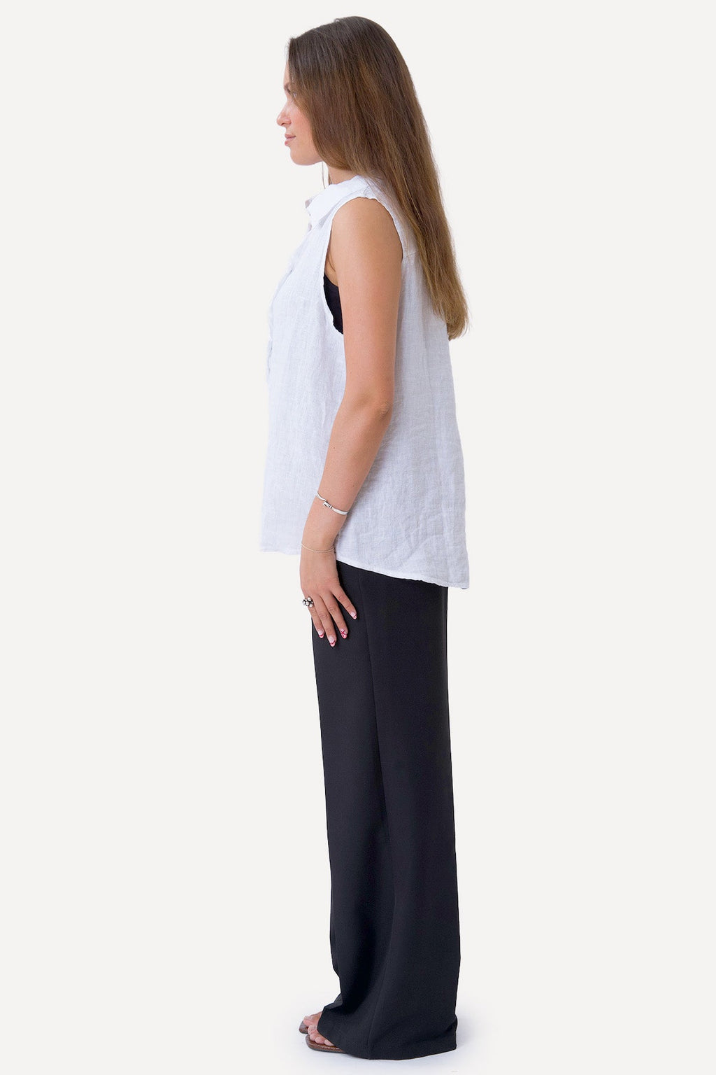 Mio Linen Top - White
