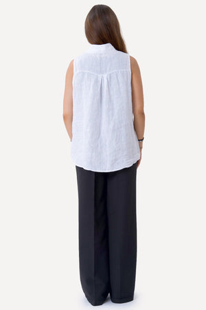 Mio Linen Top - White