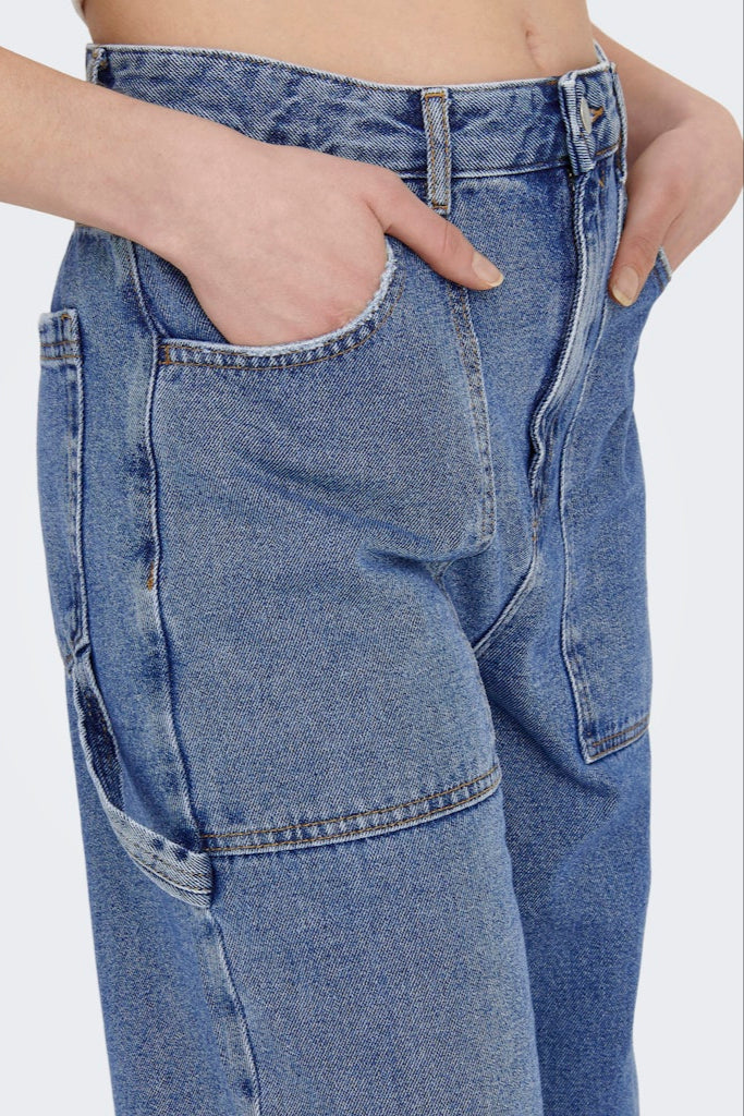 Kirsi Wide Jeans - Medium Blue Denim