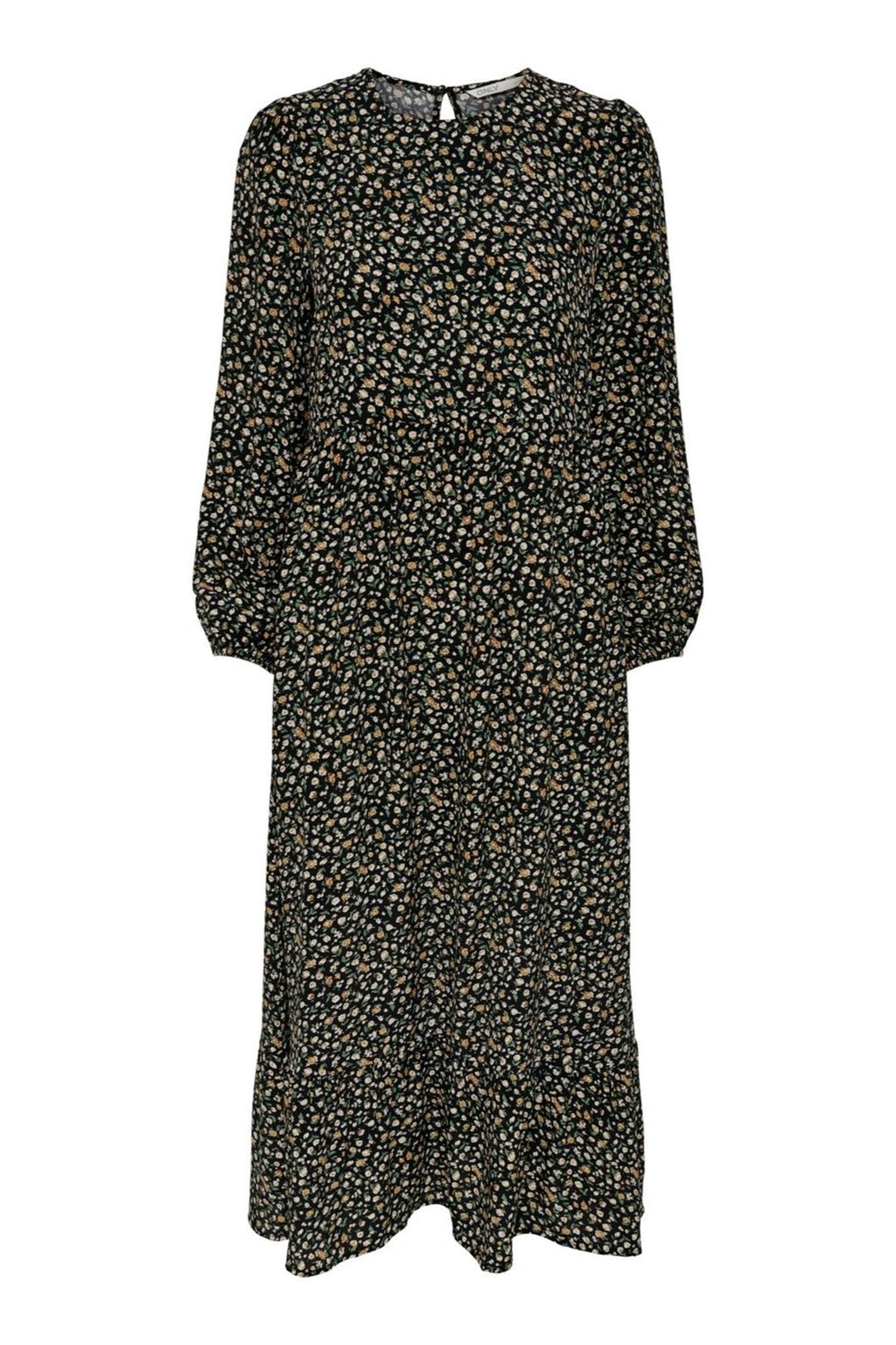 Amalie Midi suknelė - juoda / oranžinė