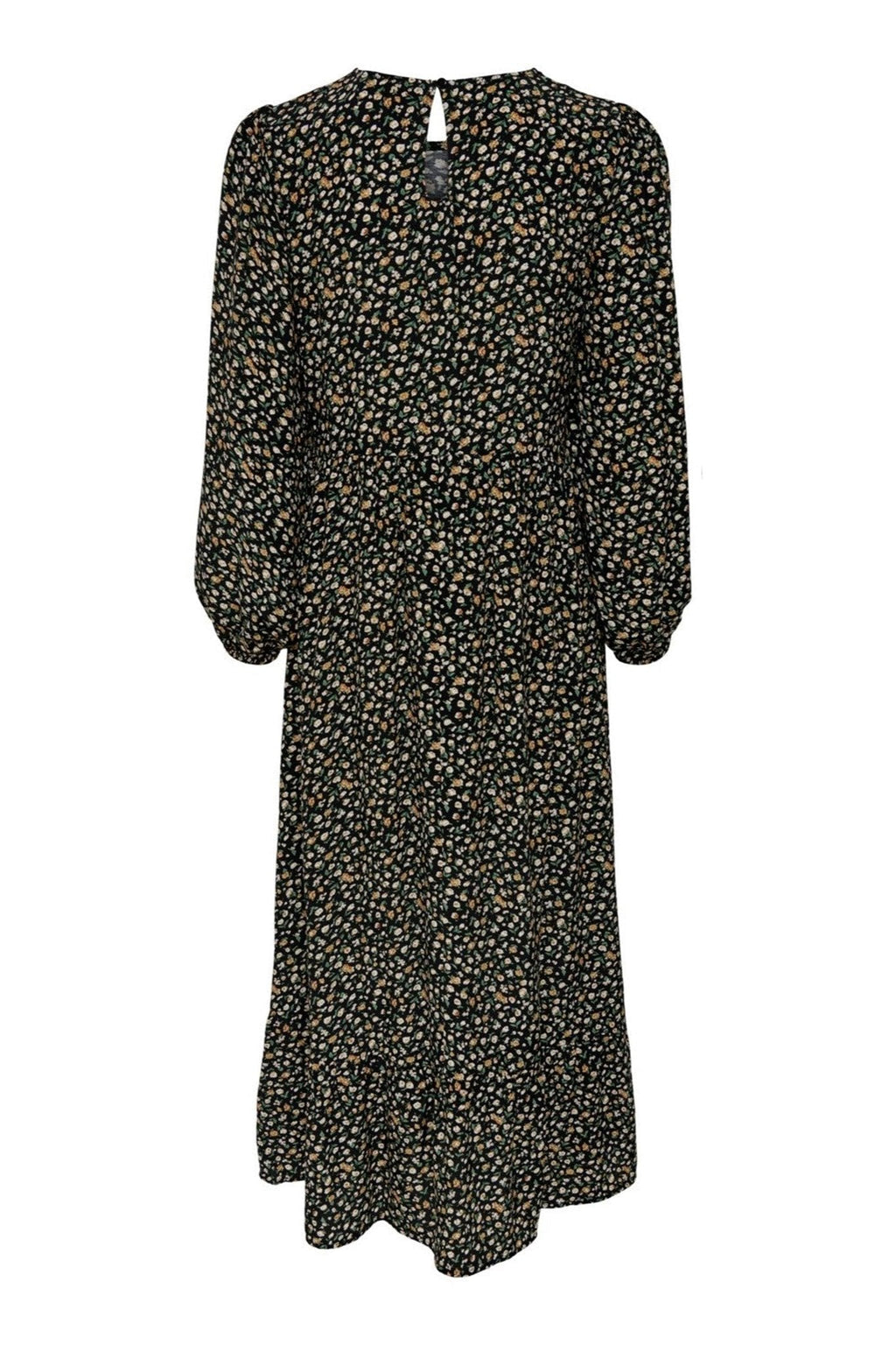 Amalie Midi suknelė - juoda / oranžinė