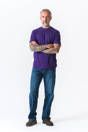 Negabaritiniai marškinėliai - violetinė