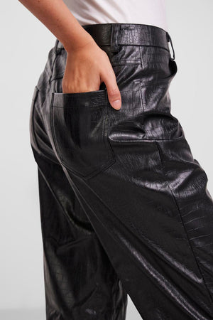 Croco Pants - Black