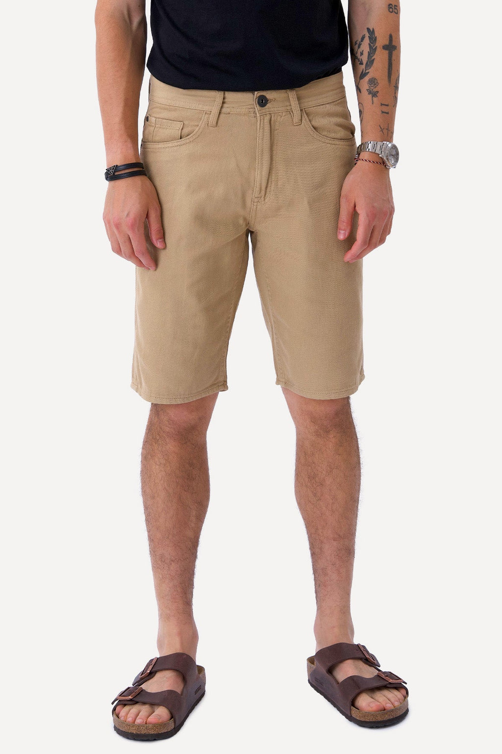 Philip Denim Shorts - Beige