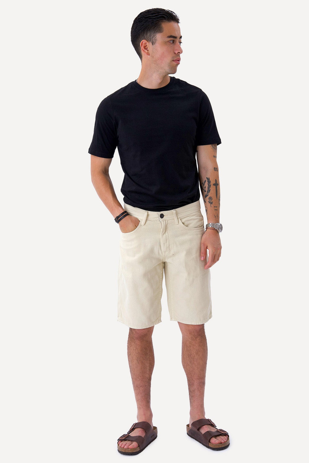 Pilypas džinsinis Shorts - Smėlis