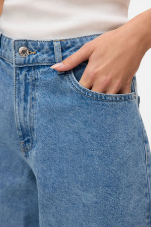 Kath Long džinsinis audinys Shorts - šviesiai mėlynas džinsinis audinys