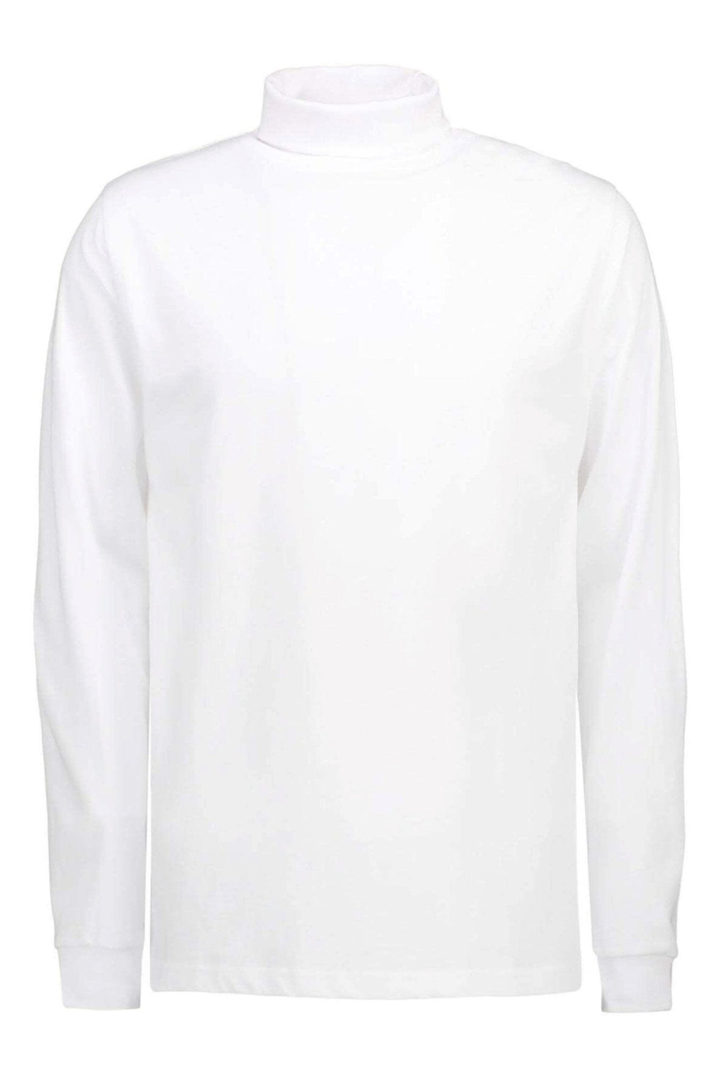 Roll collar sweater - White