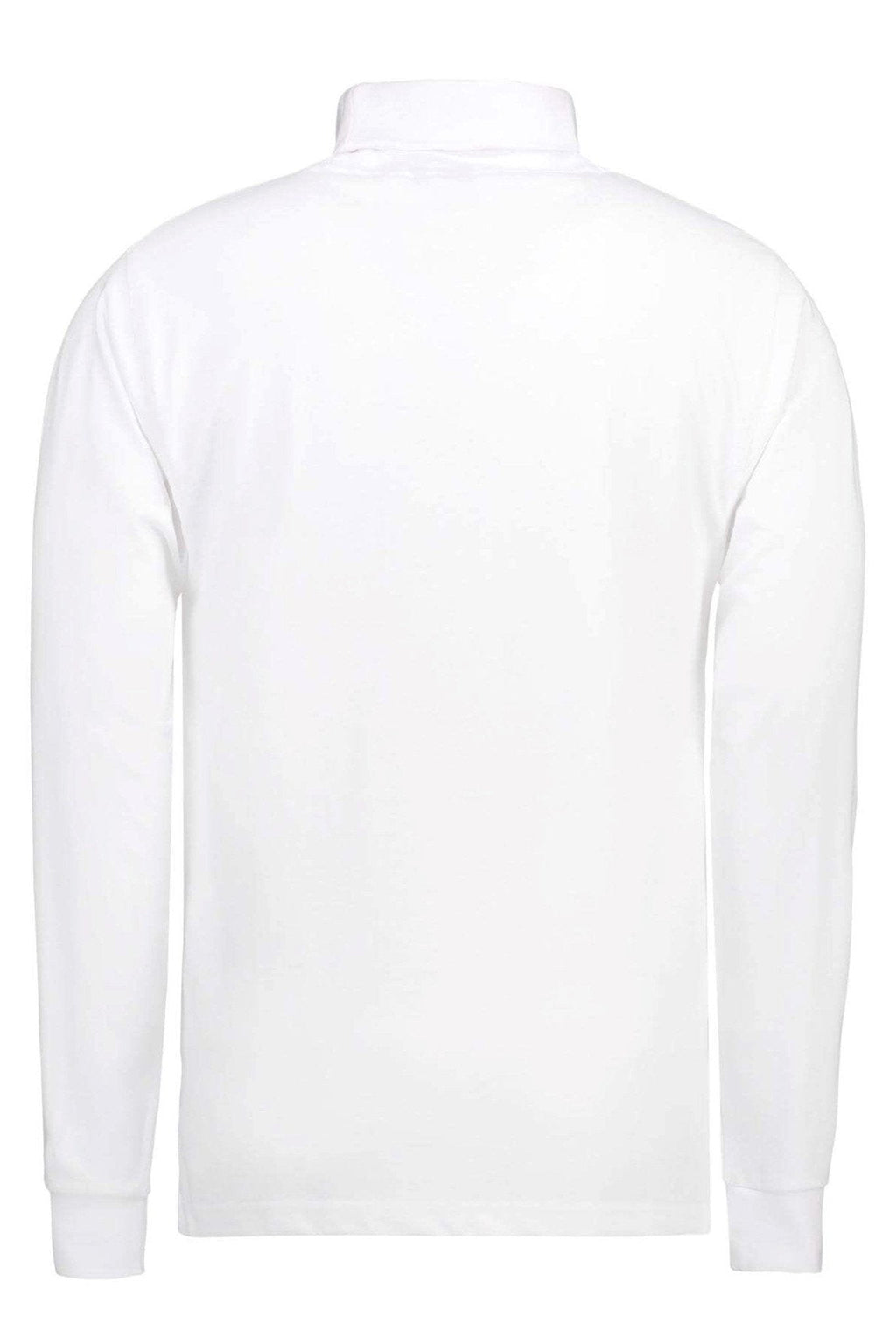 Roll collar sweater - White
