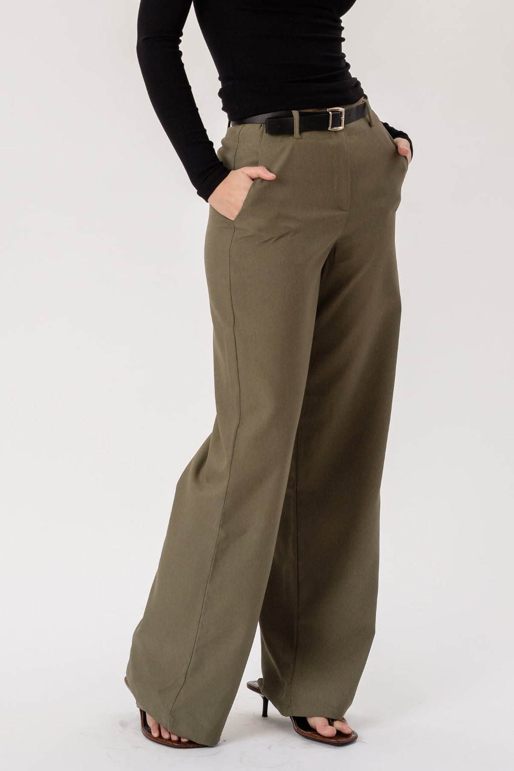 Talia Baggy Pants - Khaki
