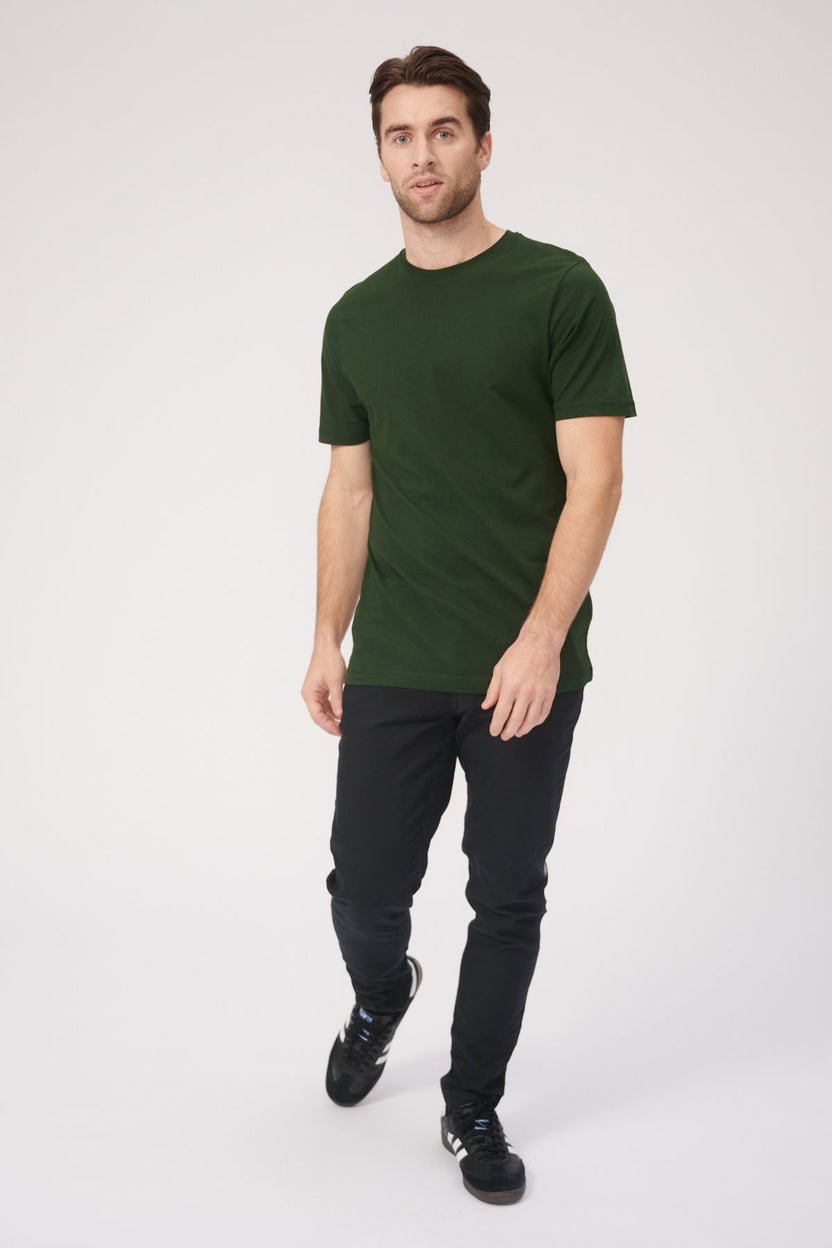 Ekologiškas Basic Marškinėliai - tamsiai žalia