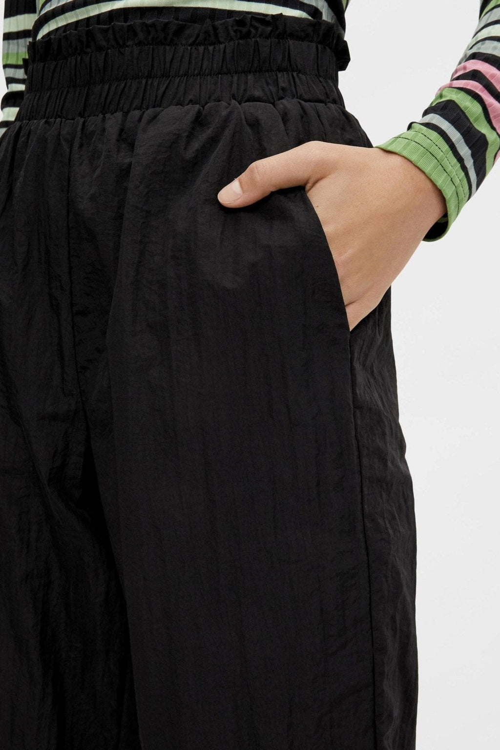 Silena aukšto juosmens Pants - juoda