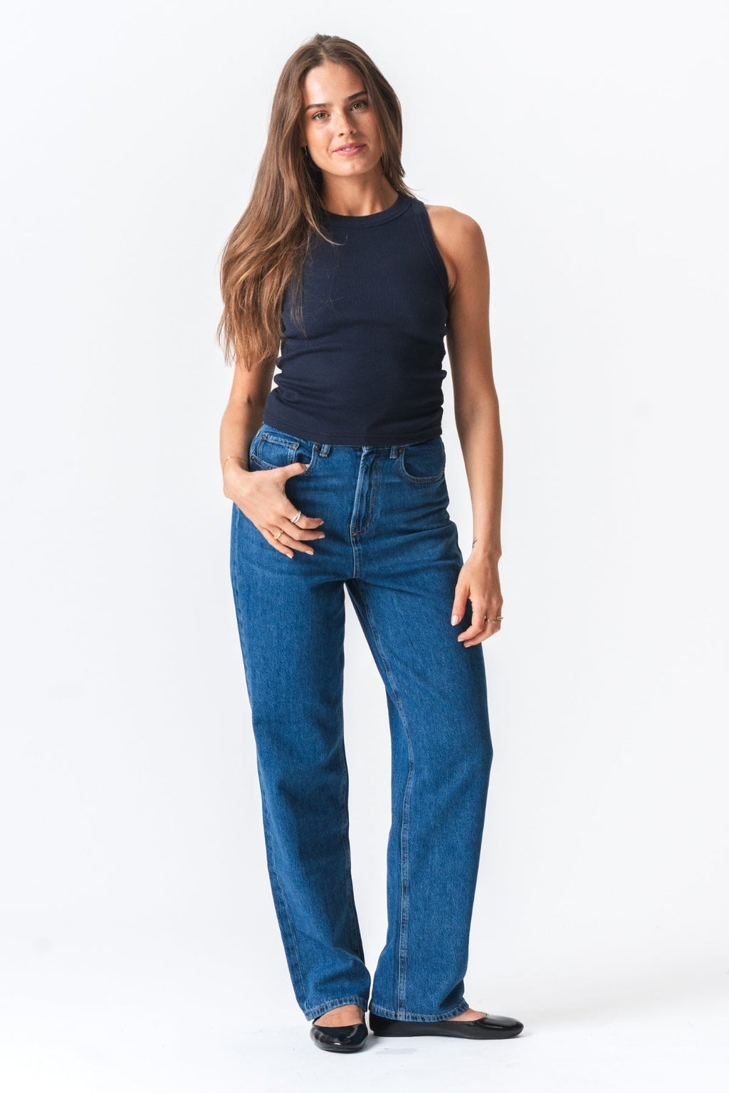 Briaunotas viršus - mėlyna