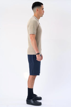 Garry Knit Polo – smėlio