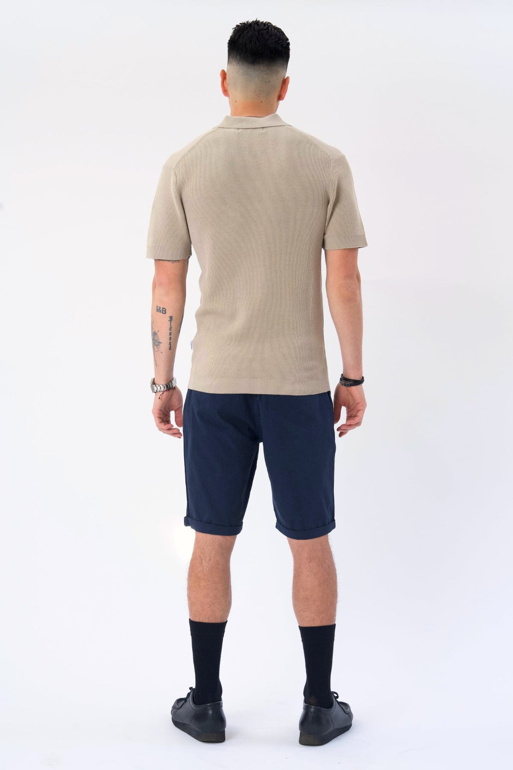 Garry Knit Polo – smėlio