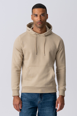 Basic Hoodie prakaitas - tamsus smėlio spalvos
