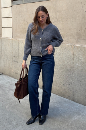 Anna Cardigan – tamsiai pilka