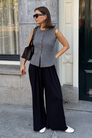 „Reynard Knit Vest“ - vidutinio pilkos spalvos melange