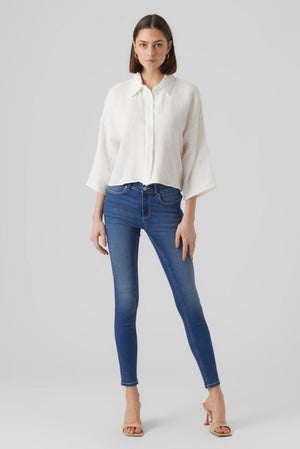 Natali pasėlių marškinėliai - sniego balta