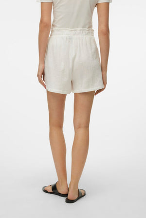 Natali High Waist Shorts - Snow White