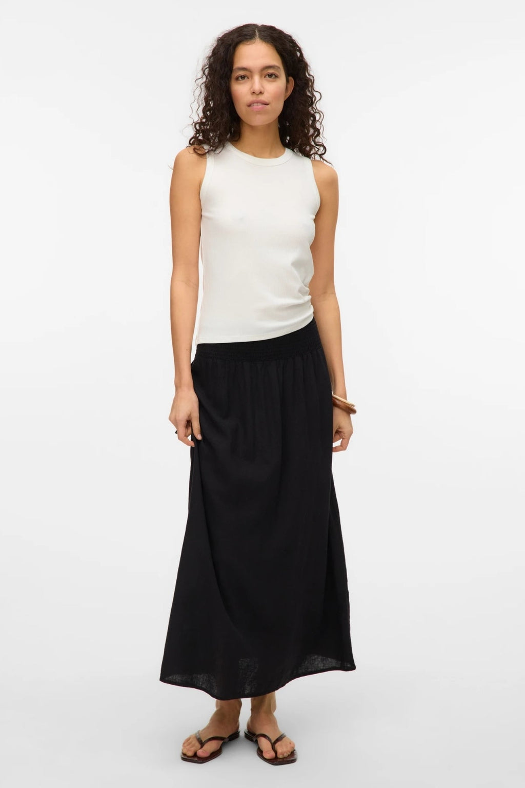 Linn Smock Ancle sijonas - juodas