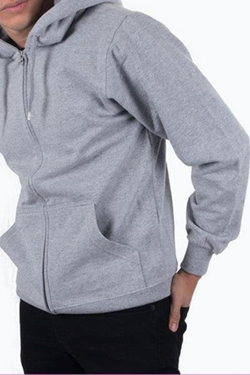 Zip Sweat Hoodie - Light Gray