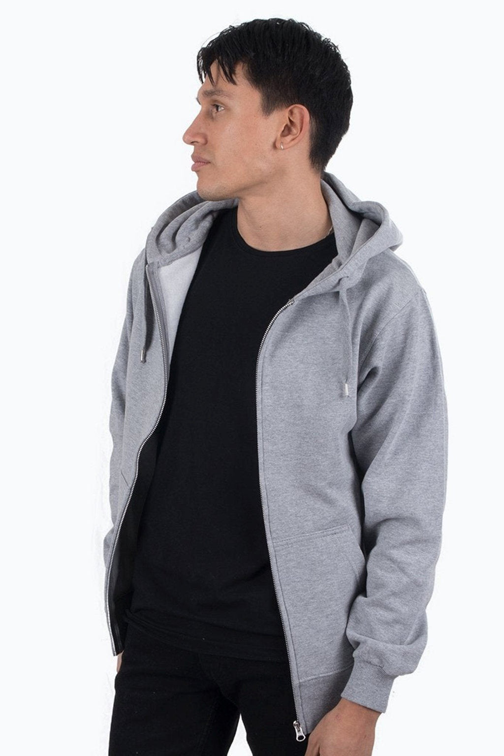 Zip Sweat Hoodie - Light Gray