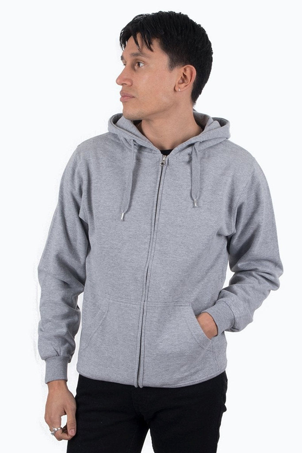 Zip Sweat Hoodie - Light Gray