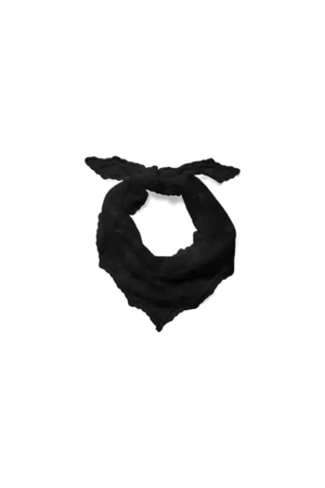 Silja Lace Triangle Scarf - Black