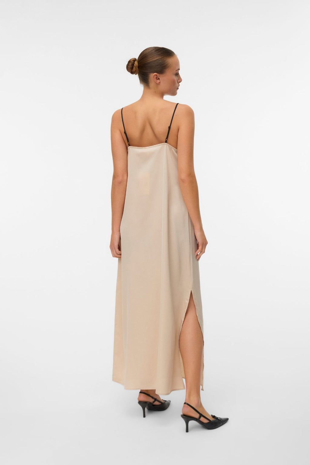 Joy Singlet Ankle Dress - Black Cement Contrast