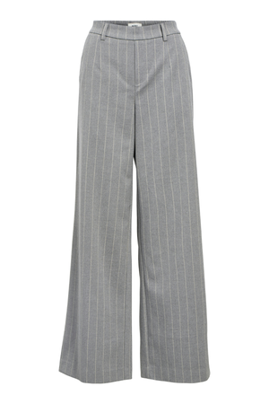 Lisa Wide Pant AOP - vidutiniškai pilka melange