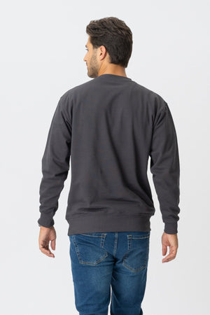 Basic Crewneck - Dark Gray - TeeShoppen Group™