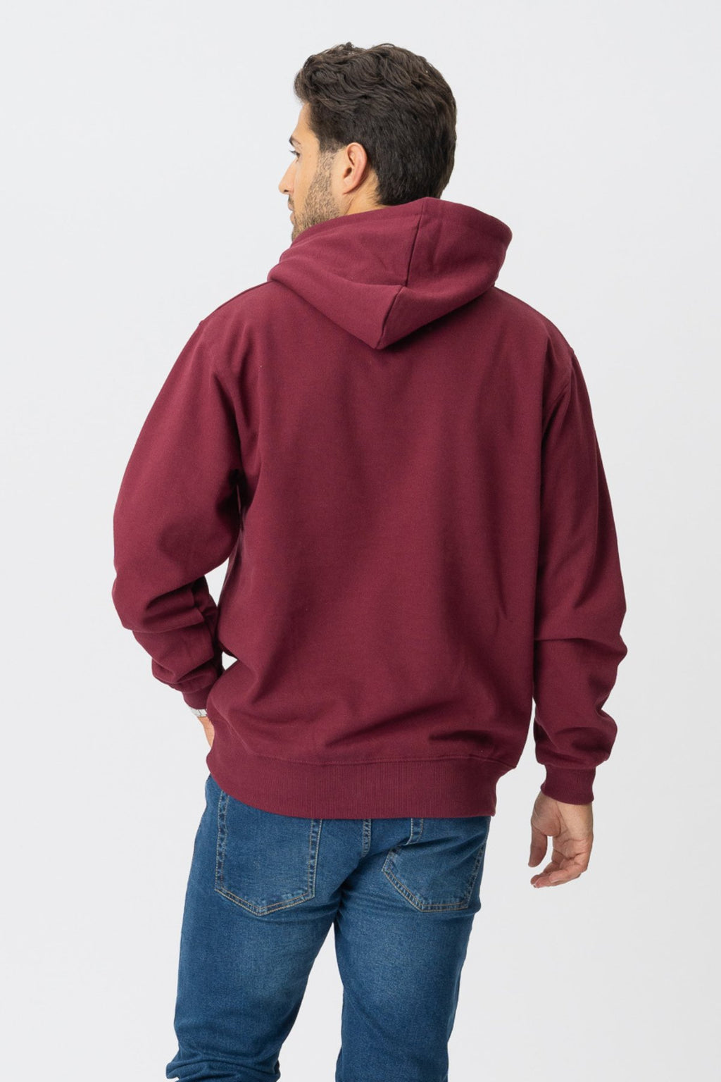 Basic Hoodie - bordo raudonas